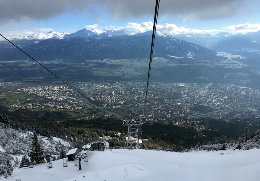Innsbruck aus der Gondel fotografiert